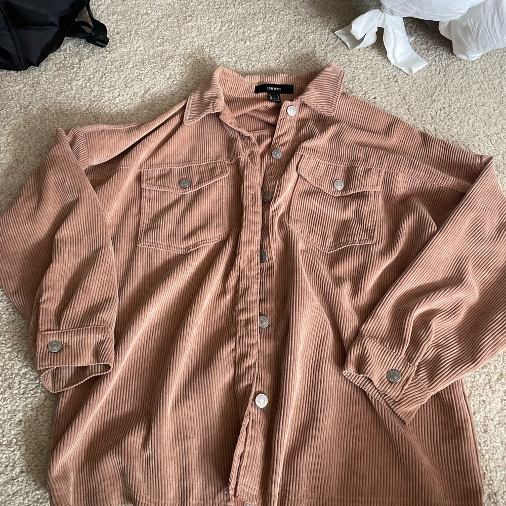Forever 21 Corduroy Jacket in Tan